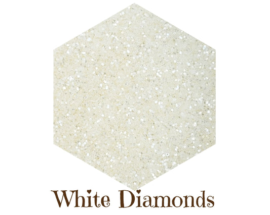 Glitter Biodegradable White Diamonds