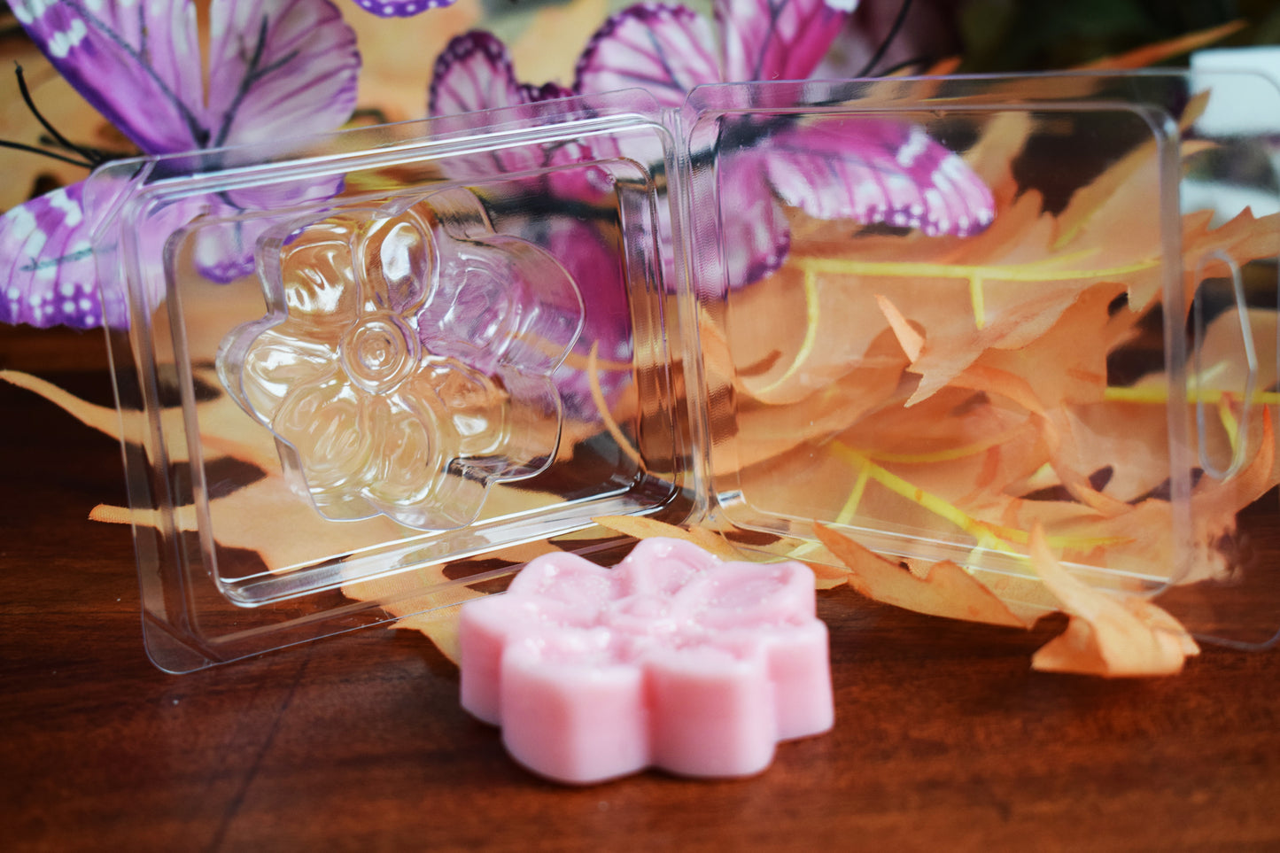 Molde Wax Melts de plástico reciclado : Flor Pack 4u