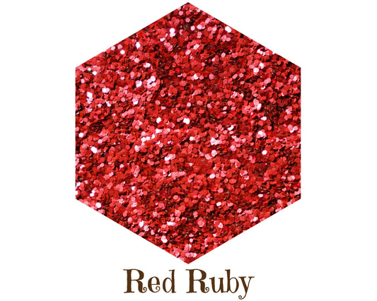 Glitter Biodegradable Red Ruby